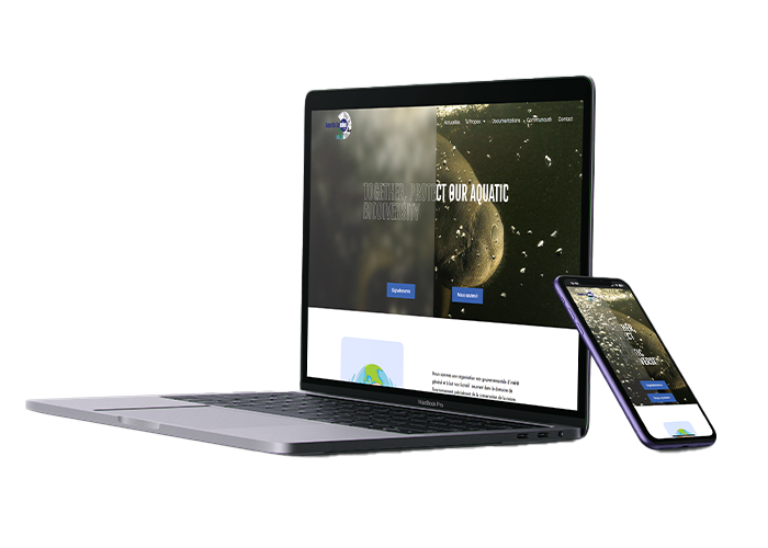 mockup site web aquatic-species