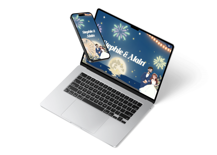mockup site web mariage