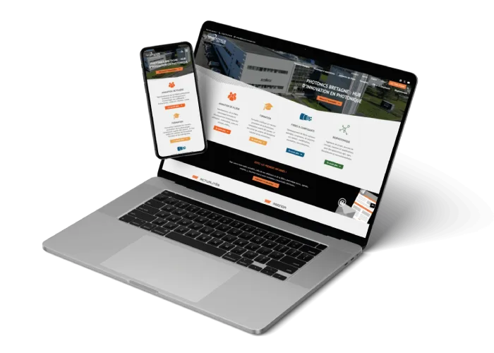 mockup site web photonics bretagne